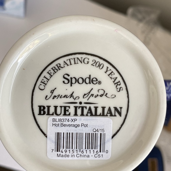 Spode Blue Italian 200th Anniversary Hot Beverage Pot - Picture 5 of 11